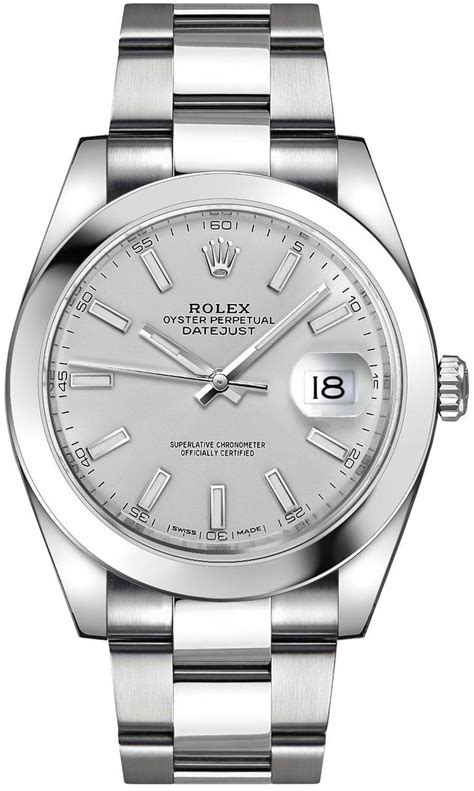 mens rolex silver|rolex watches for men 41.